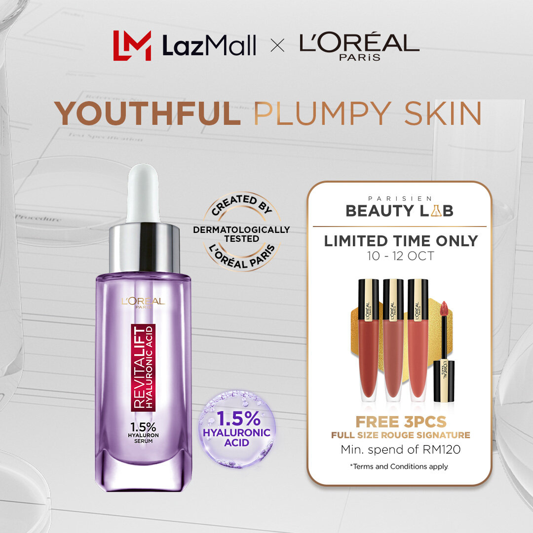Gambar L Oreal Paris Revitalift Hyaluronic Acid Plumping Serum 30ML (Essence, Skin care, Serum Muka)