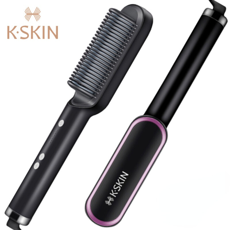 K·skin lược duỗi tóc lược duỗi tóc lược duỗi tóc máy uốn tóc kskin cho nam và nữ với 5 nhiệt độ 30s làm nóng nhanh & chống bỏng kd380