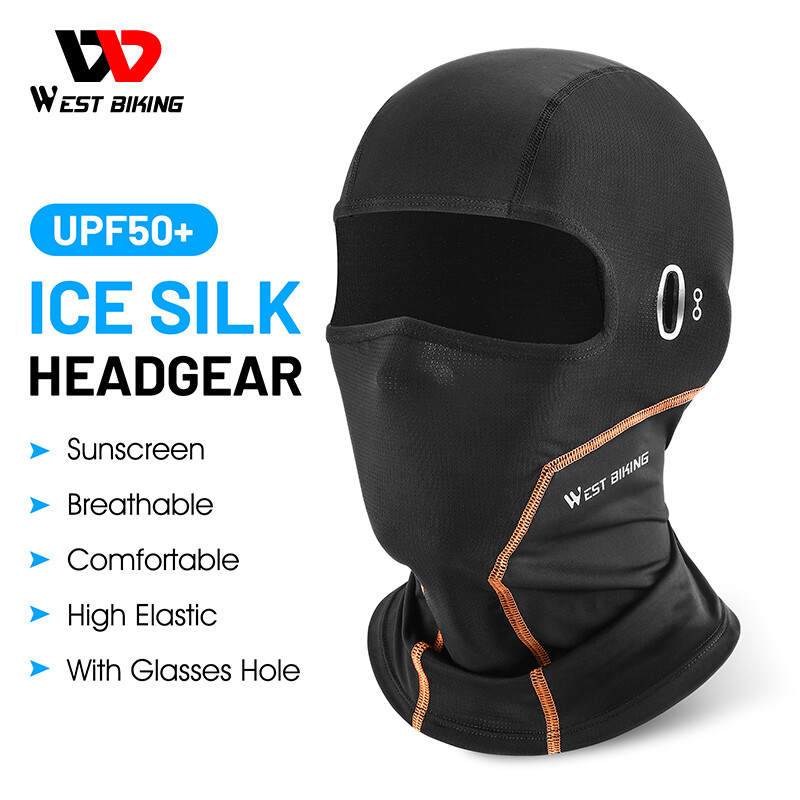 WEST BIKING Full Face Mask Summer Cycling Ice Silk Anti-UV Balaclava For Men Women Washable Full Face Headgear Tube Mask ราคา 173 บาท*ส่งฟรี