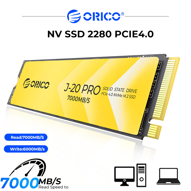 ORICO M.2 NVMe SSD PCIe 4.0 NVMe gen4 X4 Ổ cứng lưu trữ thể rắn nội bộ M.2 M Key 2280mm SSD W/tấm làm mát thiết kế cho trình chỉnh sửa video