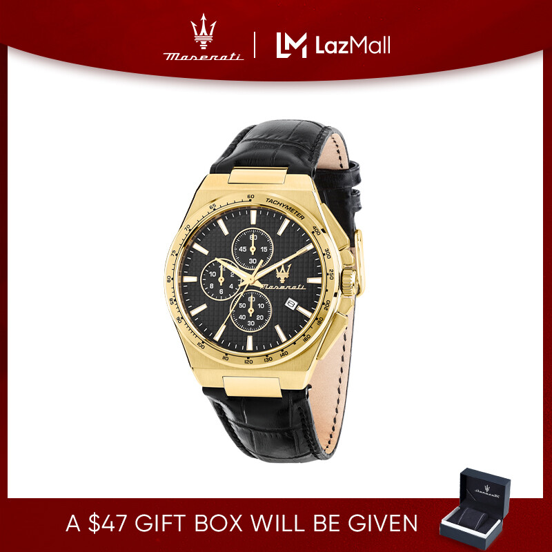 MASERATI VELOCITA' SLIM 41MM GOLD DIAL MEN‘S CHRONOGRAPH WATCH R8871653001 ราคา 9,899 บาท*ส่งฟรี