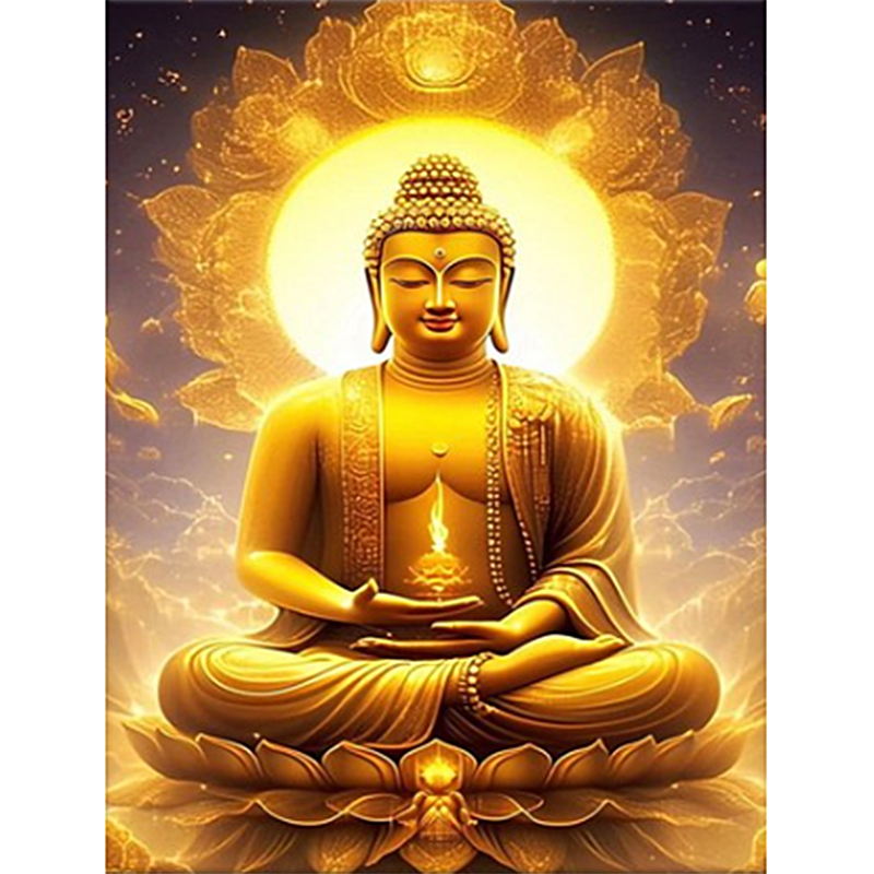 DIY 5D Diamant-Malerei Kit 'Goldener Buddha  Produktbild-Vorschau 4