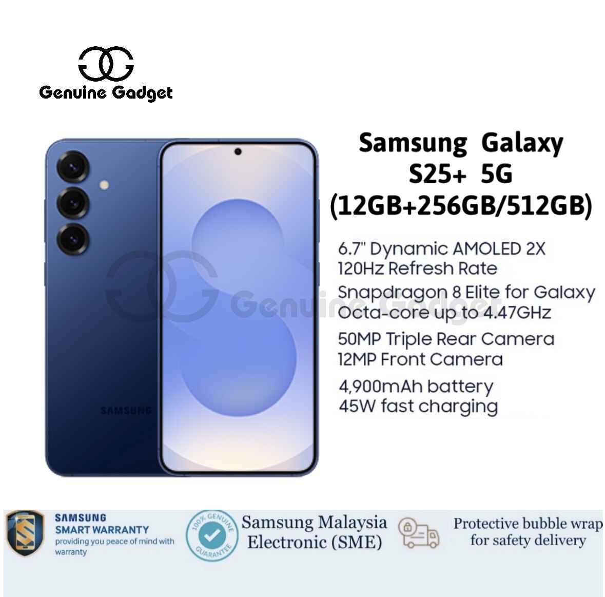 Samsung Galaxy S25+ 5G (S936) 12GB + 256GB/512GB 12 MONTHS WARRANTY BY SAMSUNG MALAYSIA ELECTRONICS (SME)
