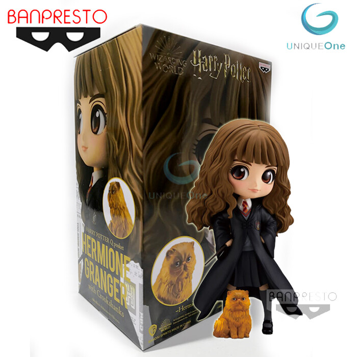 Banpresto Harry Potter - Q Posket Hermione Granger (Pearl Color) - Figura Collezionabile In Vinile, Altezza 14 Cm, Prodotto Ufficiale