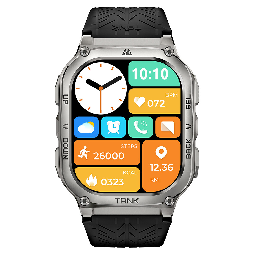 2024 KOSPET TANK M3 Smart watches Rugged For Men 100M Waterproof 60 Days Extra-Long Battery 1.96”AMOLED Always-On Display Bluetooth Call 100+ Sport Modes ราคา 6,117 บาท*ส่งฟรี