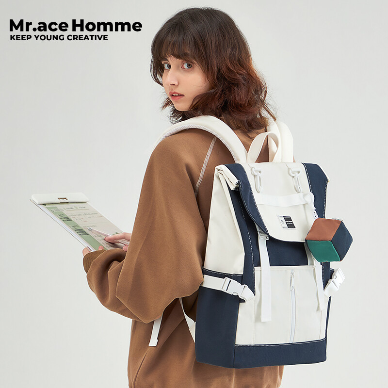 Mr.ace Homme Class Time Series Laptop Backpack Women 14 inch Waterproof Leisure Travel Bag