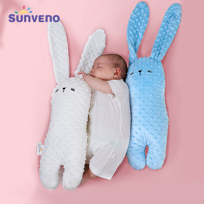 Sunveno Newborn Soothing Pillow Rabbit Toy, Cute Soft Baby Back Support Mattresses, Anti-shock Side Sleep Block Bolsters,42*17*10cm ราคา 449 บาท*ส่งฟรี