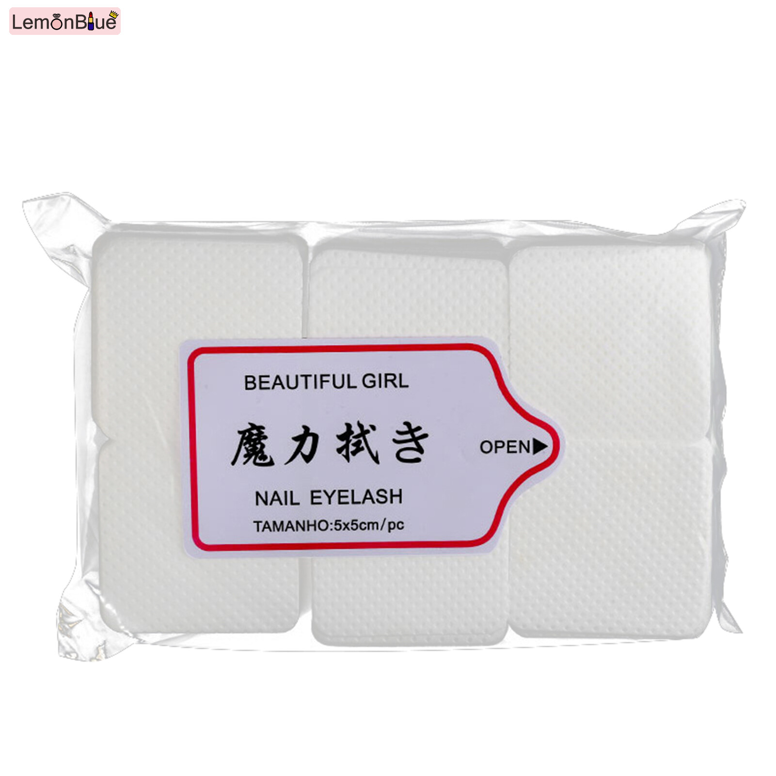 Gambar Soft and Absorbable Lint Free Nail Wipes Eyelash Cleaning Cotton Pads Remover Nail Art Gel Polish Remover Pads Nail Pliosh Remover Comfort Soft Touch Eyelash Extension Glue Cleaning Wipes Conveniently Designed