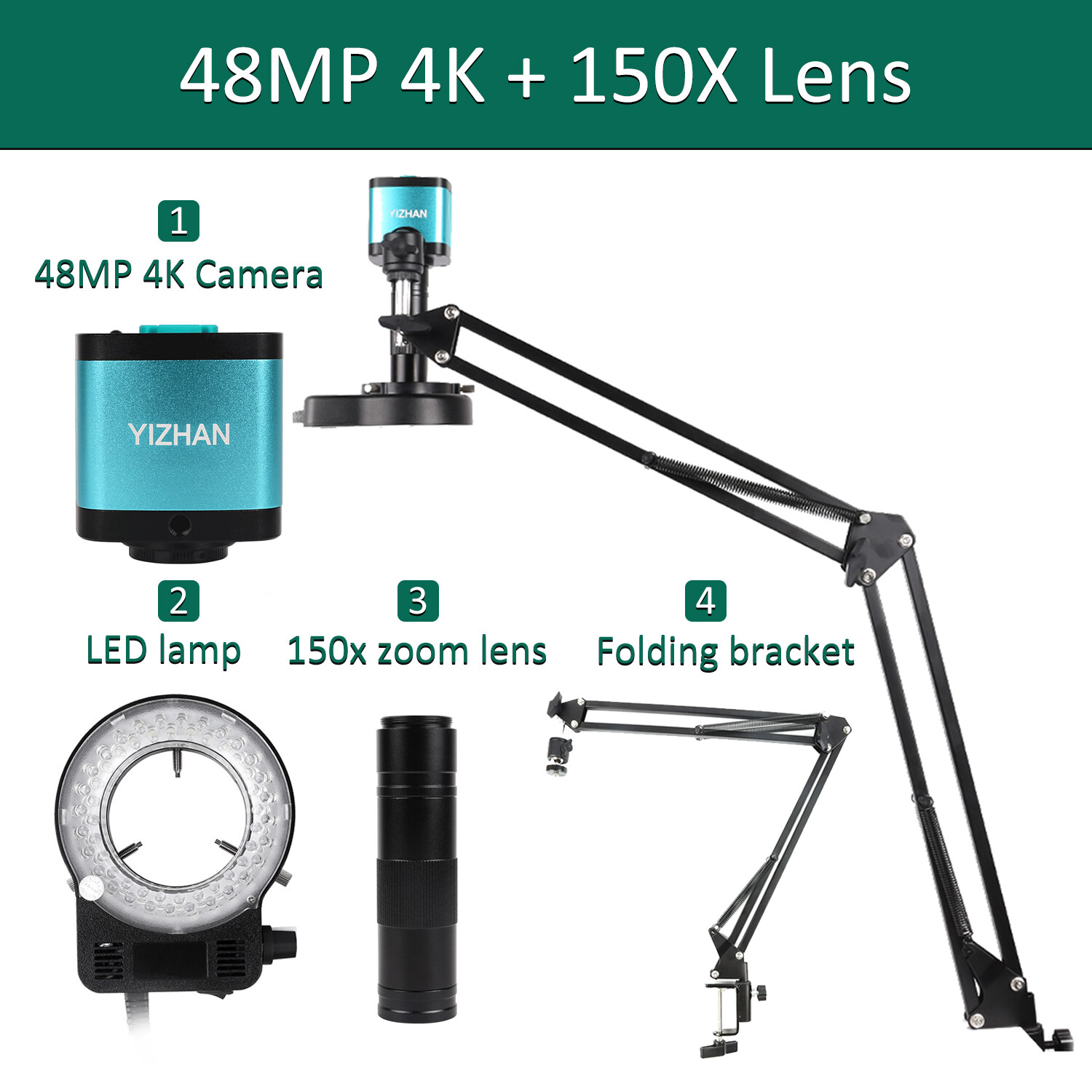 4K Microscope For Electronics 48MP Digital Microscope Camera Optional 1