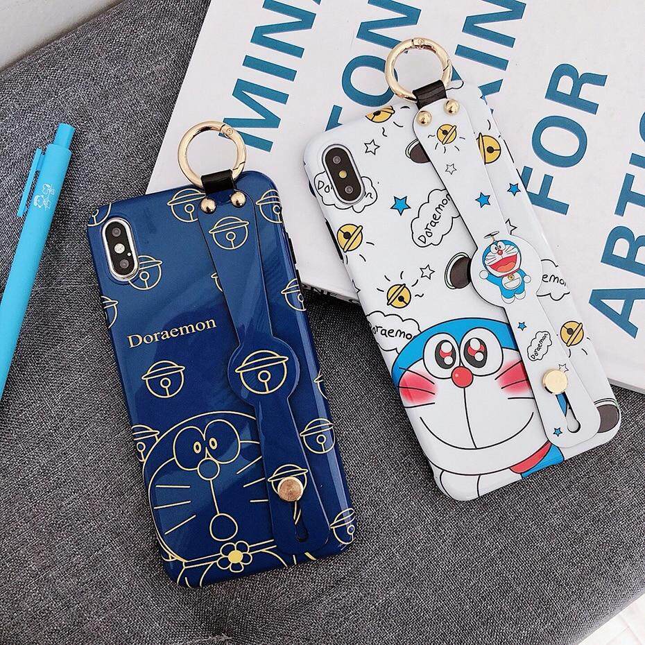 Doraemon Kartun Casing Ponsel Untuk IPhone 7 6 6S 6 Plus X XR X Max Mewah Lucu Anime Tali Pergelangan Tangan Funda Penutup Berdiri Untuk IPhone X Doraemon Kartun Casing Ponsel Untuk IPhone 7 6 6S 6 Plus X XR X Max Mewah Lucu Anime Tali Pergelangan Tangan Funda Penutup Berdiri Untuk IPhone X