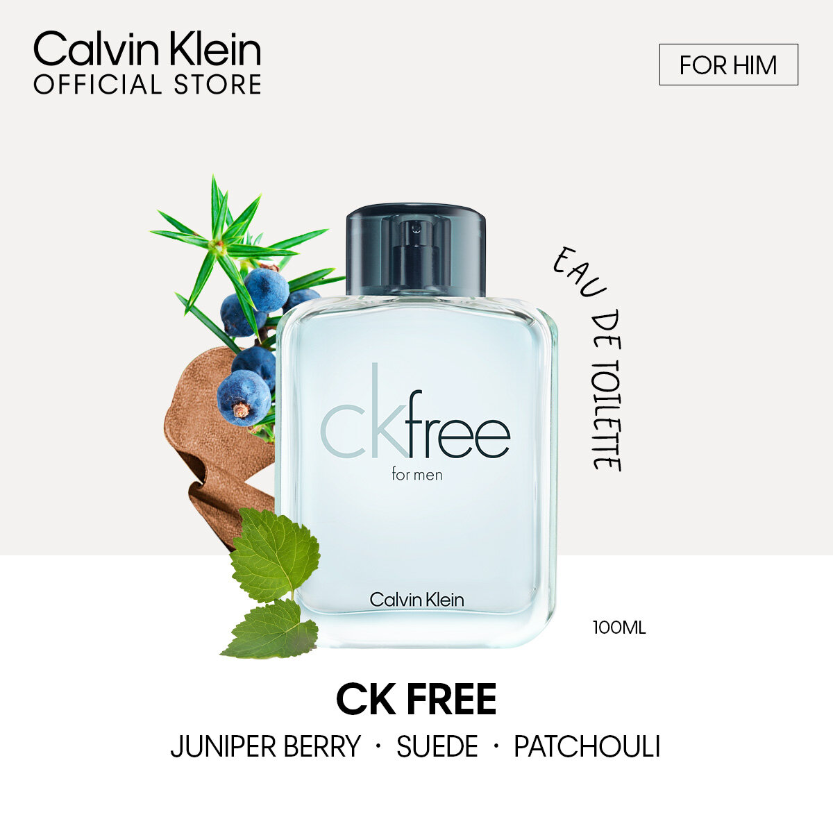Calvin Klein Ck Free Eau De Toilette For Men 100ml EDT For Him