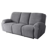 Forcheer T-knit Jacquard Recliner Cover 3-Seater Lazyboy Sofa Cover Stretch Non-slip Recliner Sofa Cover 8 Pieces Set Full Seat Cover with Side Pockets 16-colors