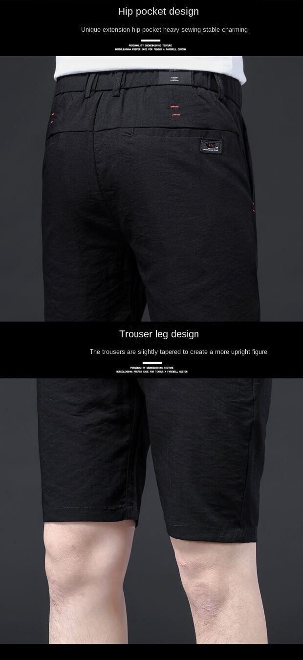 Summer ice silk thin five-point sports casual shorts cropped trousers for men latest Korean style trendy loose all-match