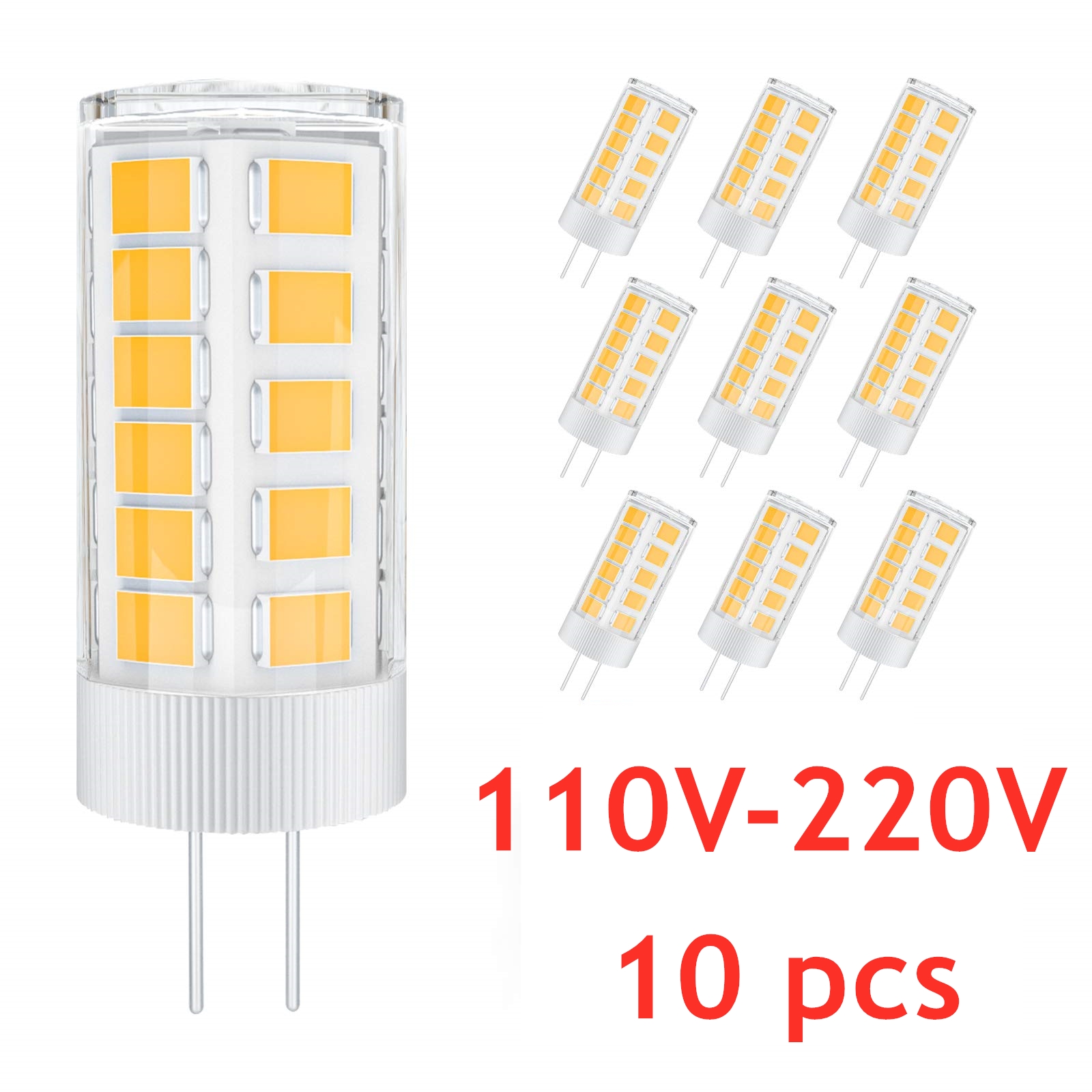 10pcs g4 chiếu sáng nhà bóng đèn led 5w ac110v 220v 2835smd 33led đèn silicon màu trắng ấm/trắng l 360 độ góc đèn led