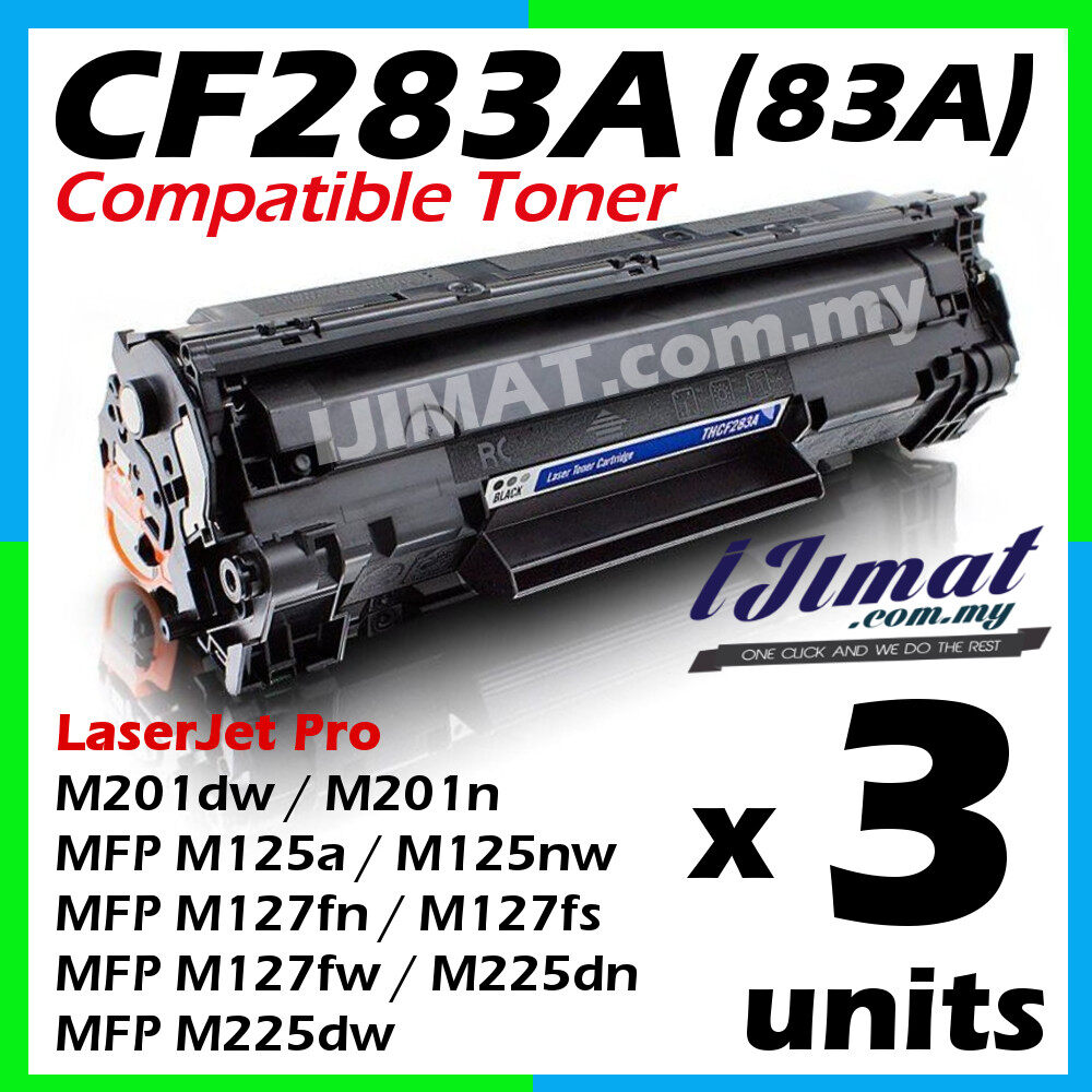2 Units Compatible Laser Toner Cartridge 83A CF283A 283A 283 For HP  LaserJet Pro M201dw M201 / Pro M201n / MFP M125a M125 / MFP M125nw / MFP  M127fn M127 / MFP