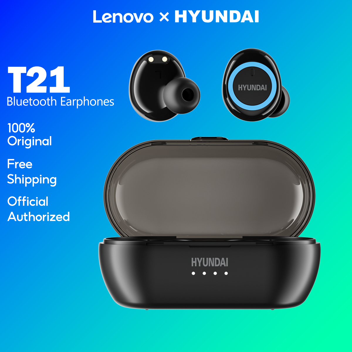 Lenovo x Hyundai T21 Tai nghe Bluetooth Tai nghe không dây hoàn toàn Tai nghe Earbuds