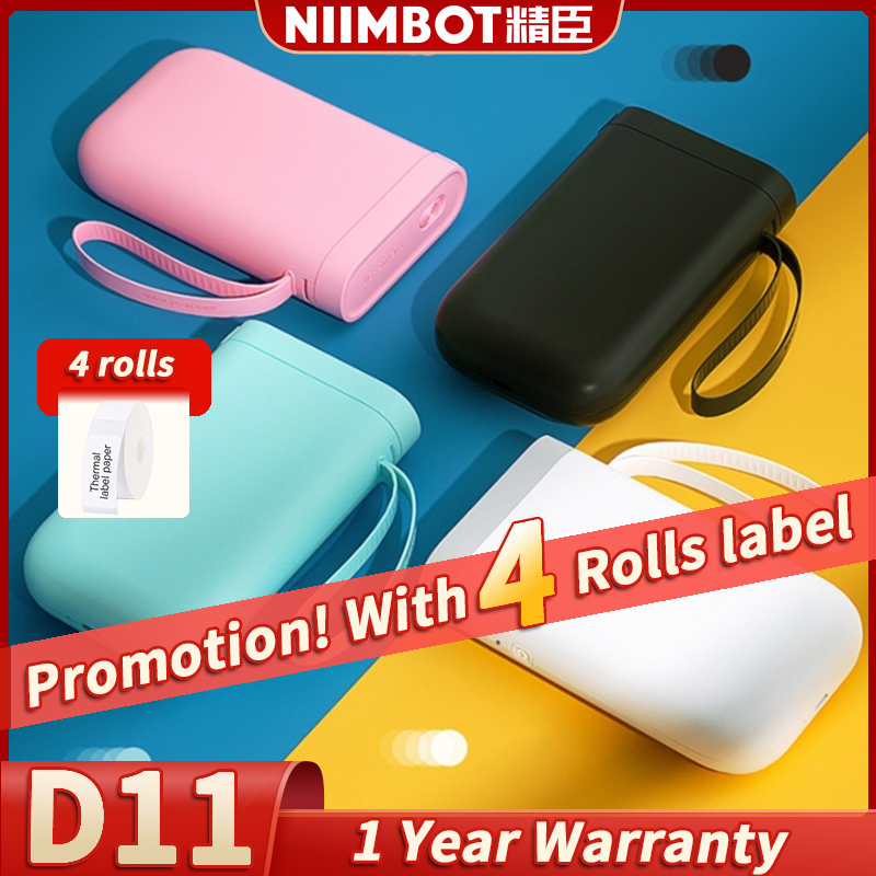 Niimbot máy in nhãn d11 máy in nhãn thông minh giá nhiệt mini bluetooth cầm tay tiện dụng máy in nhãn dán tên ghi chú dán trong suốt chân thành