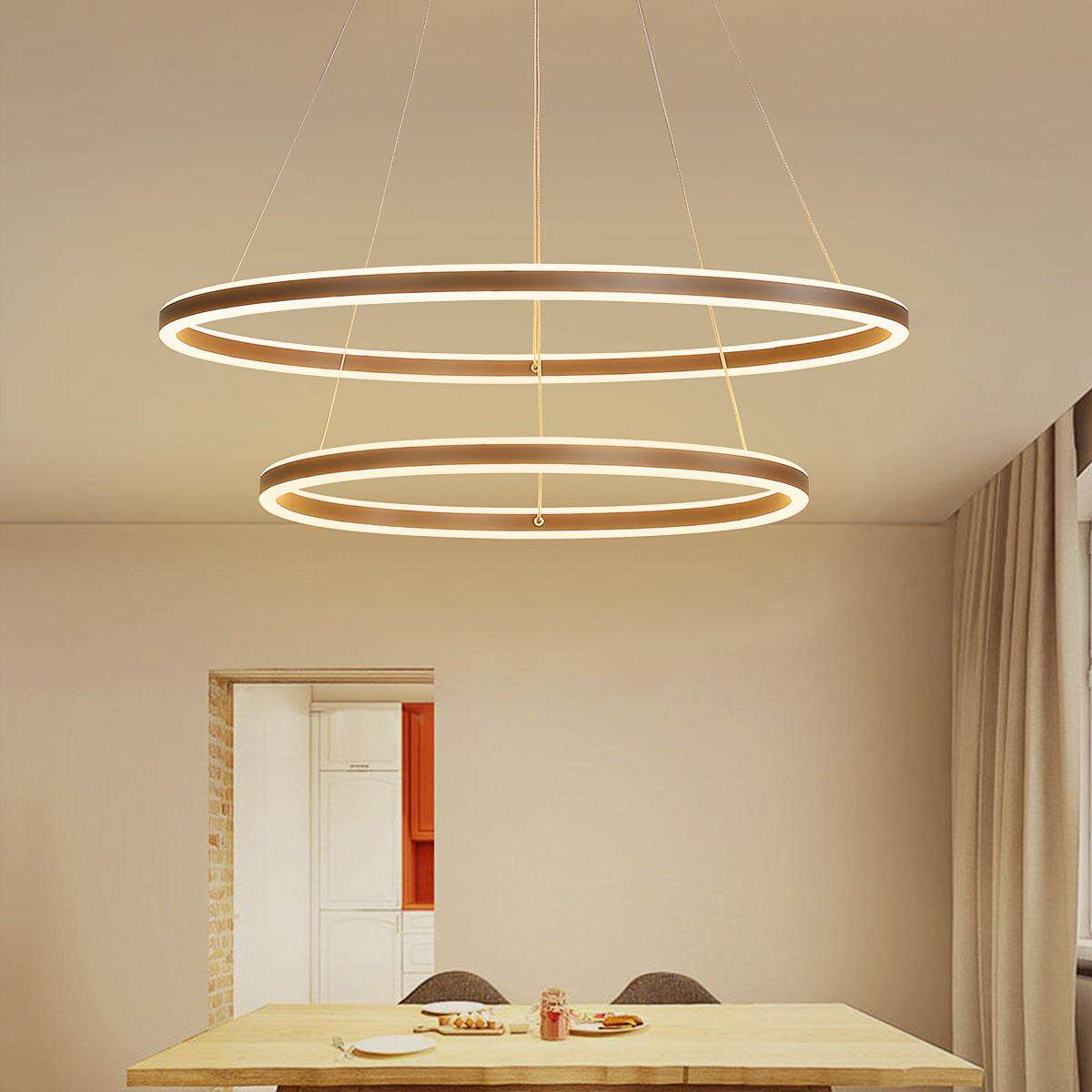 La lámpara de techo colgante LED del anillo doble de PVC ligero