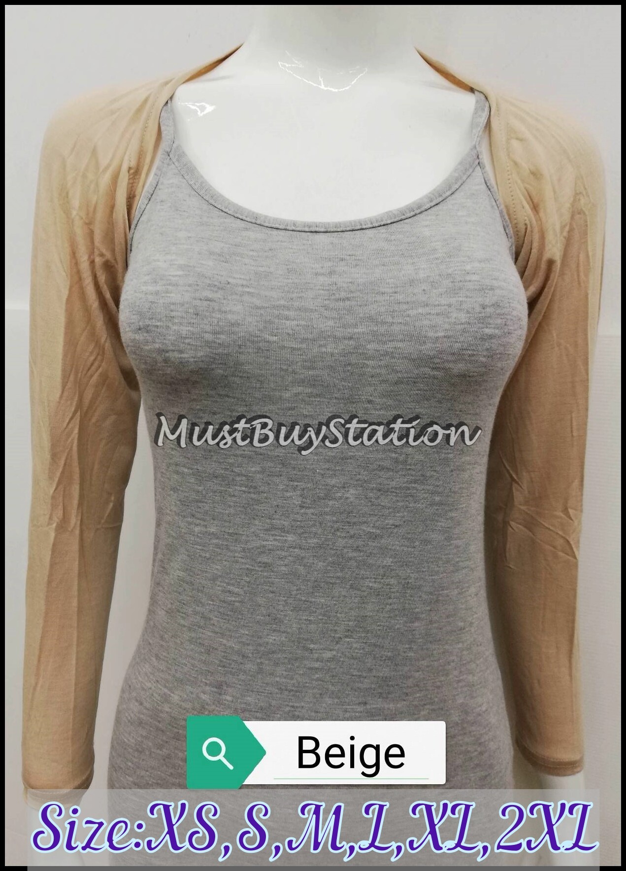 Mbs Plus Size Xs 2xl Celina Muslimah Baju Inner Lengan Bahu Lazada