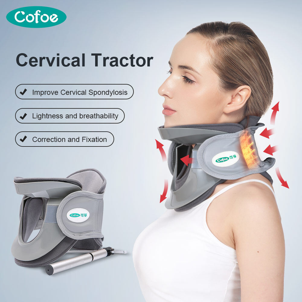 Cofoe Inflatable Neck Support Brace Adjustable Cervical Vertebra Traction Neck Stretcher Vertebra Orthopedics Massage Relaxation Brace Posture Corrector ราคา 1,225 บาท*ส่งฟรี