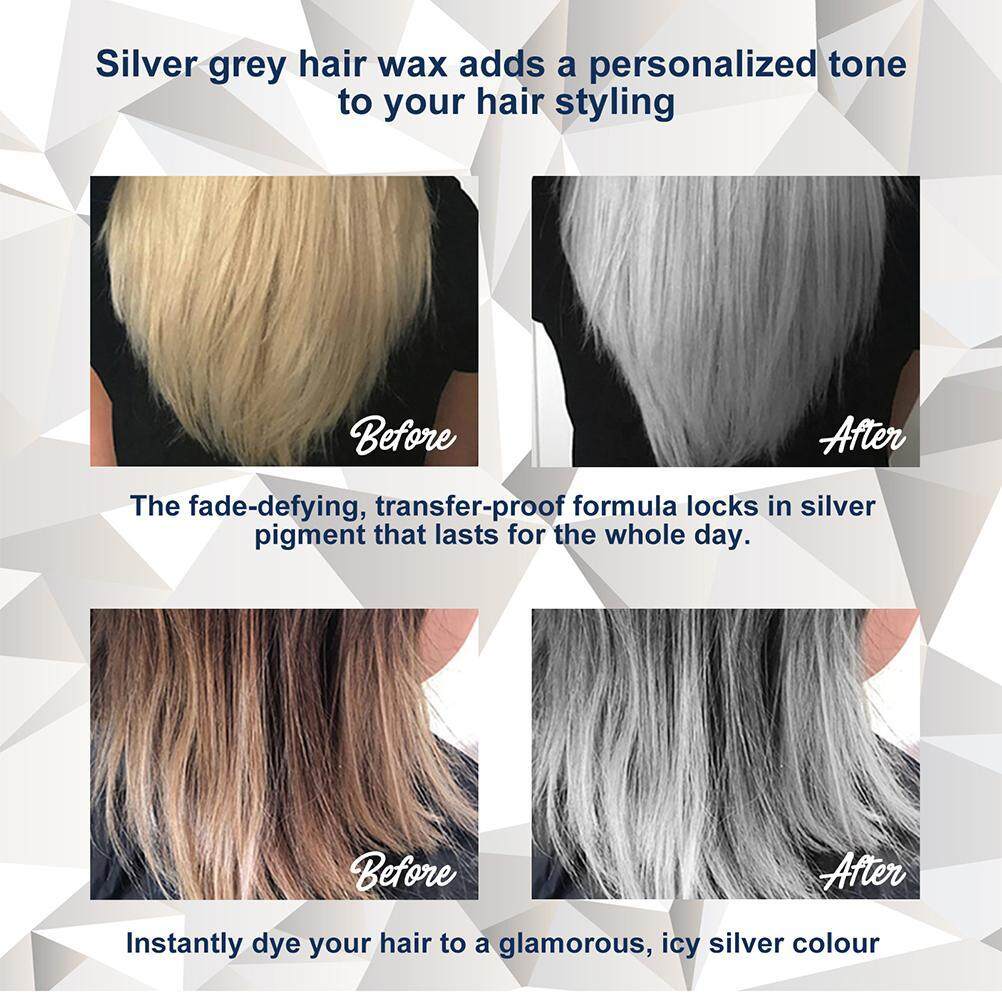 Pirkt Gray Hair Dye Cream Hair Color Wax Hair Gream Unisex Smoky Gray Punk  Style Light Grey Silver Permanent Hair Dye Color Paint Wax Lēti — Zema Cena  Un ātra Piegāde |