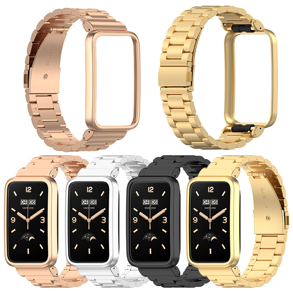 Dây đeo kim loại cho xiaomi mi band 7 pro dây đeo cổ tay bằng thép không gỉ + khung đồng hồ cho mi band 7 pro phụ kiện đồng hồ thông minh