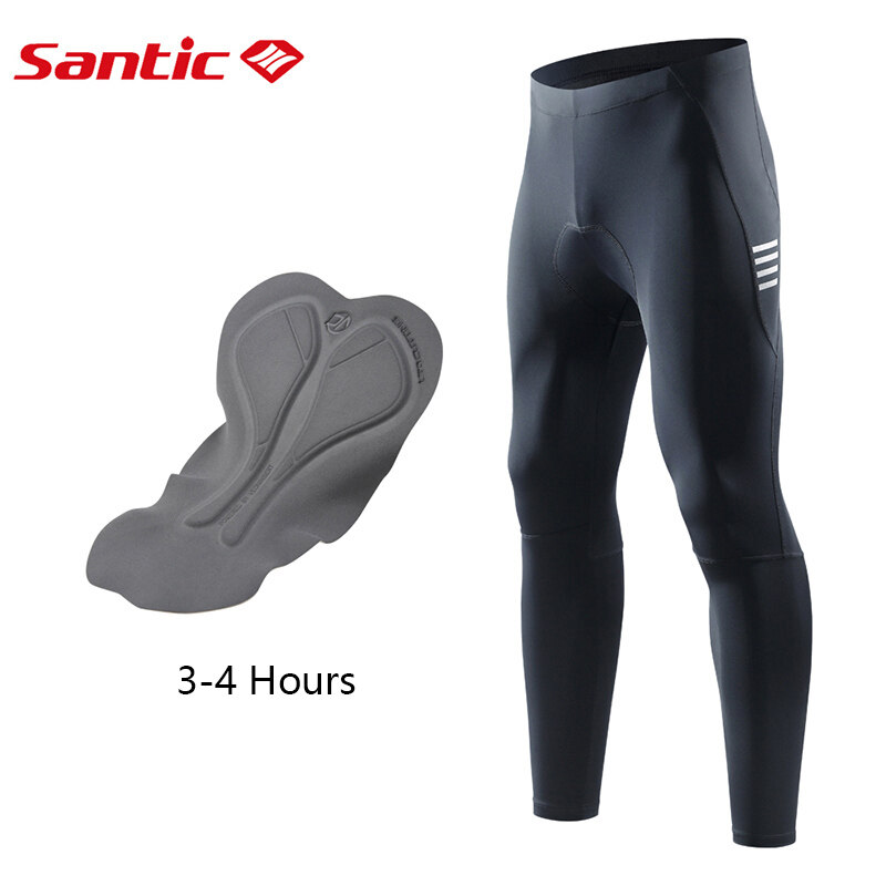 Santic Cycling Pants for Men Road Bike Long Pants 4D Padded MTB Bicycle  Pants Sports Breathable Bike Trousers M2C04143H