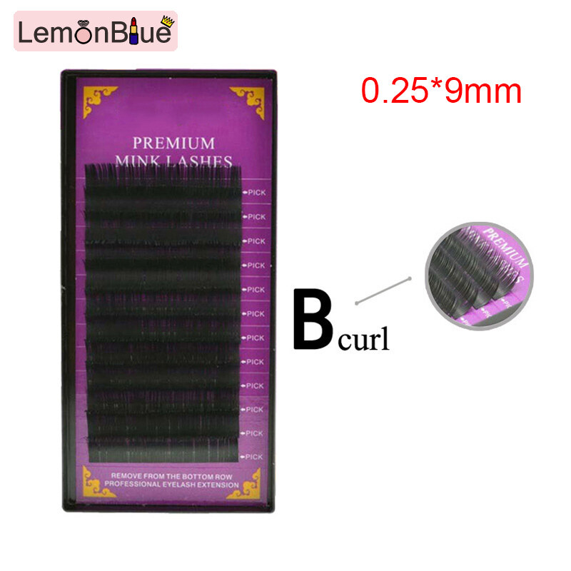 Gambar LemonBlue 12 Rows Faux Mink Individual Eyelash Extension 0.25mm Cilia Lashes Extension Soft Mink Eyelash