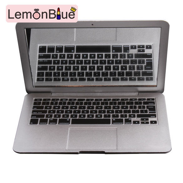 Gambar LemonBlue Mirrorbook Air Mini Novel Makeup Mirror MacBook Air Shaped Cosmetic Pocket Compact (Silver)