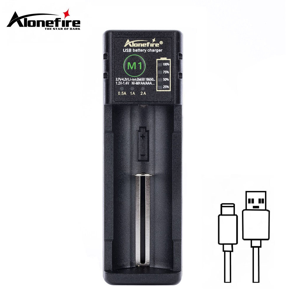 Alonefire m1 aa/aaa sạc pin có thể sạc lại 1.2v/3.2v/3.7v nimh 18650/26650/16340/10440 bộ sạc pin lithium