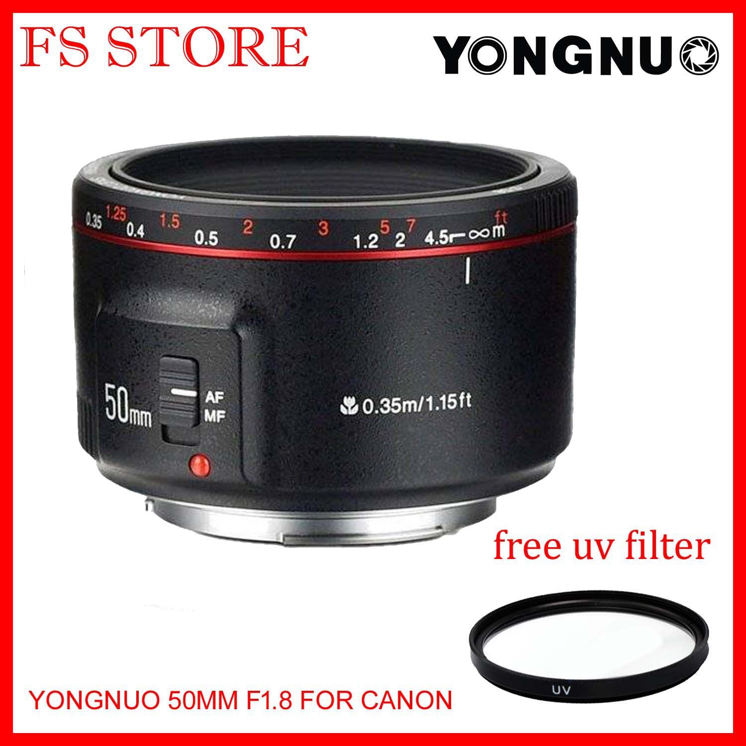 YONGNUO 50mm Lens For Canon Mount FREE QUALITY HD FILTER