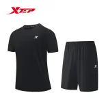 Bộ Đồ Thể Thao Xtep, Bộ Đồ Chạy Bộ Hai Mảnh Nhanh Khô Mùa Hè Cho Nam Áo Thun Ngắn Tay, 879229410252