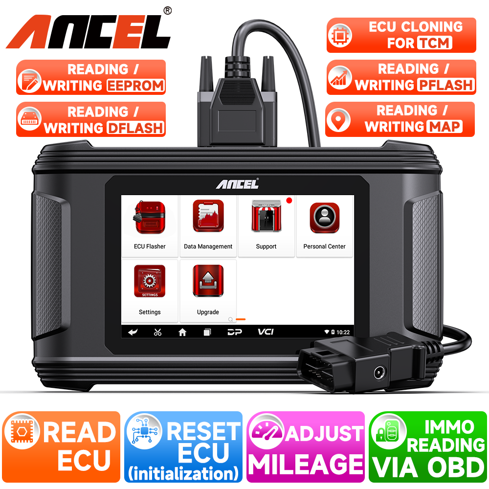 ANCEL EC500 ECU Clone Tool Auto Scanner OBD2 Car TCM Clone Tool Reset ECU Initialization Read/Write Flash Adjust Mileage Fit for AUDI/BENZ/BUICK/CADILLAC/FORD/DODGE/CHEVROLET ราคา 33,860 บาท*ส่งฟรี