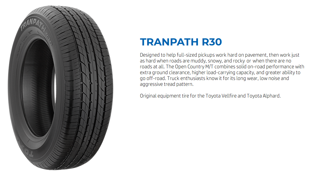 TOYO TRANPATH R30 TAR30C (STOCK CLEARANCE) - 235/50R18 235