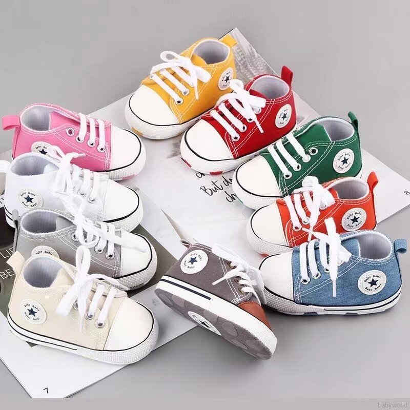 Trẻ sơ sinh Nam Nữ Giày tập đi bằng Vải Bố Mới bé Giày Sneaker thể thao