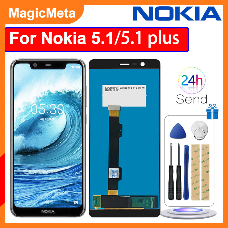 Magicmeta LCD gốc cho Nokia 5.1 màn hình LCD Bộ linh kiện số của màn hình cảm ứng thay thế cho Nokia 5.1 màn hình hiển thị