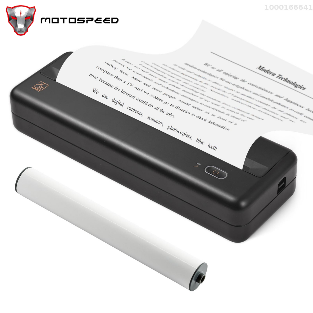 HPRT MT810 A4 Portable Paper Printer Thermal Printing BT Connect Compatible with iOS and Android Mobile Photo Printer Support 210mm/110mm for Outdoor Travel Home Office Printing Sketches Reports Printing with 1 A4 Thermal Paper Roll ราคา 4,005 บาท*ส่งฟรี