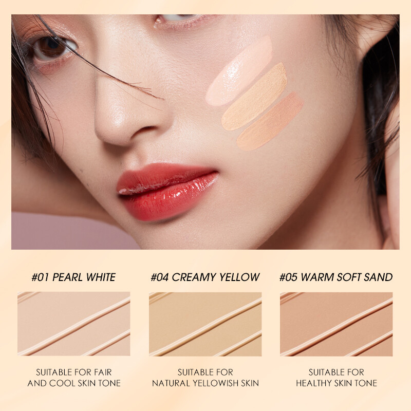 Gambar O.TWO.O 30ml Poreless Liquid Foundation Light Weight Long Wearing 24H Full Coverage Moisturizing Primer Makeup Base