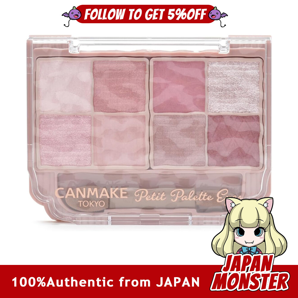 Canmake Petit Palette Eyes 03 Mignonne Ribbon 2.0g Eyeshadow Palette with Tip Pink Japan