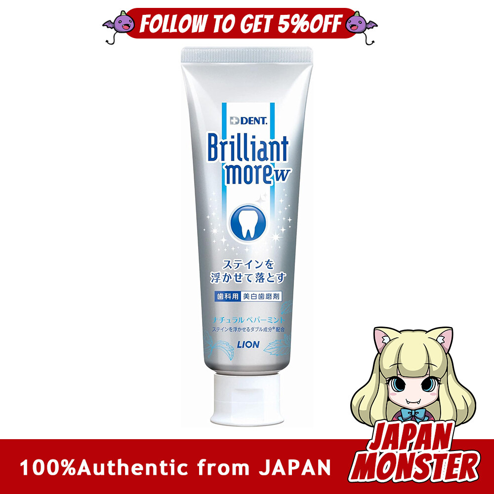Lion Brilliant More W Natural Peppermint 90g Dental Paste Dent Health Blue Japan