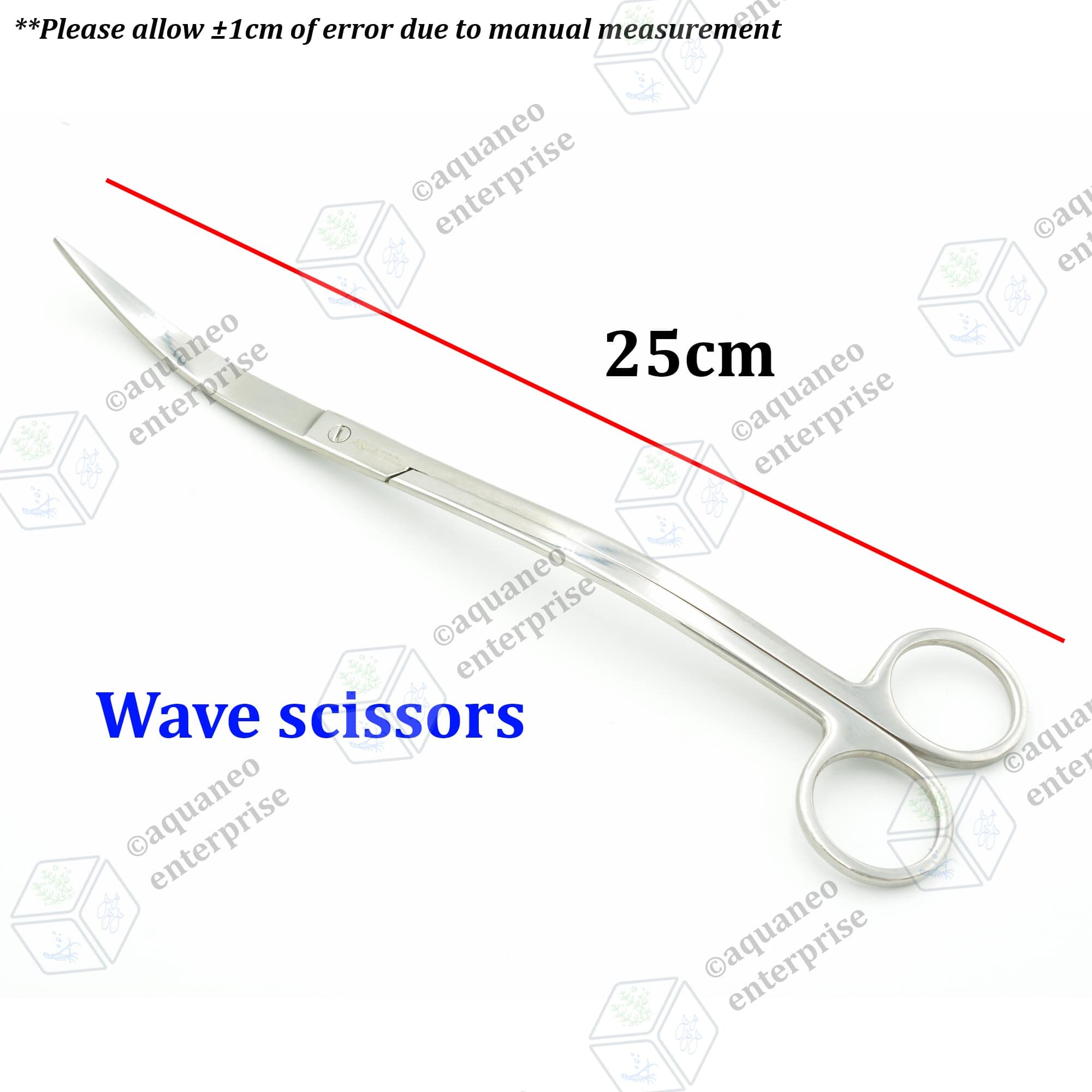 Crab Aqua Spring Wave Scissors 16cm 25cm - Straight Curve