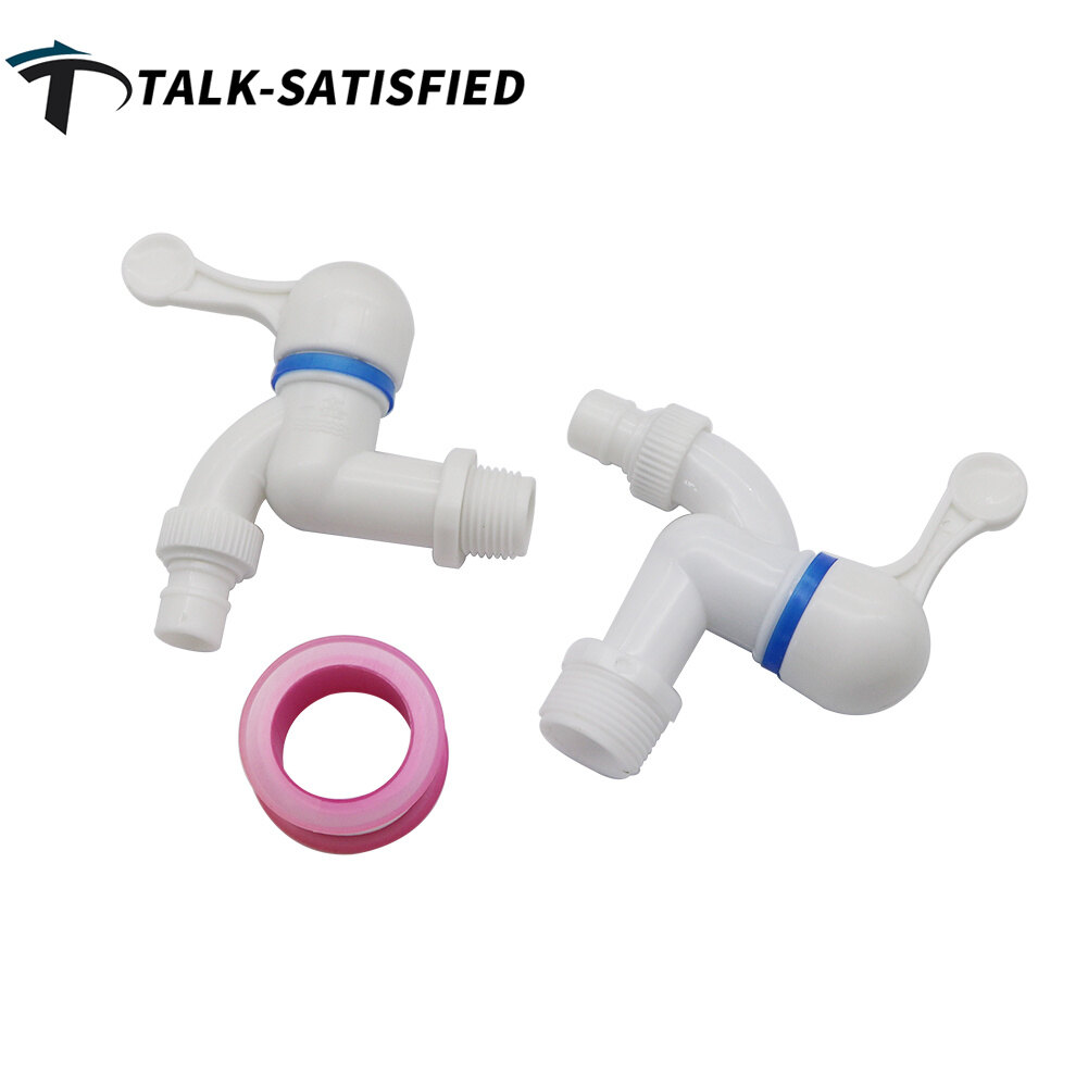Plastic 3/4" 1/2" Male Thread Faucet 15mm Outlet Diameter Sealing Tape Garden Irrigation Washing Machine Water Control Valve ราคา 46 บาท*ส่งฟรี