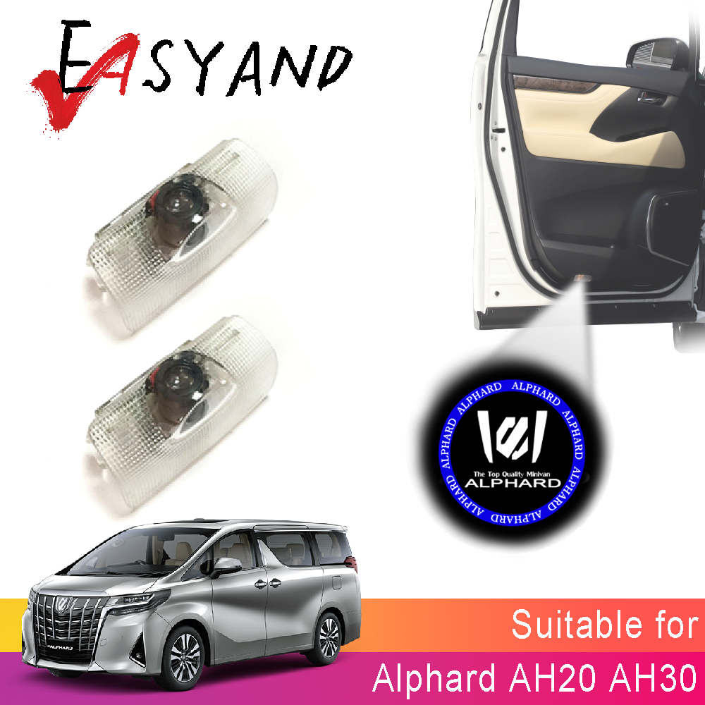 2pcs LED Car Door Light for Toyota Alphard AH20 AH30 HD Logo Projector Original Replacement Car Interior Welcome Lamp ราคา 259 บาท*ส่งฟรี