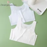 Đồ lót trong giai đoạn phát triển của bé gái Học sinh tiểu học 7-12 tuổi mặc áo lót trong giai đoạn đầu của đồ lót trẻ em chống va đập không có nhãn mác