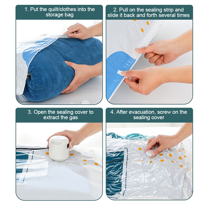 Reusable Vacuum Storage Bag For Clothes And Quilts Foldable_voghion.com