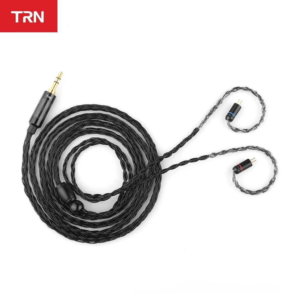 TRN T2 S 16 Lõi Mạ Bạc HIFI Cáp Nâng Cấp 3.5 Mét Cắm QDC Nối Cho TRN VX M10 BA5 ST1 KZ ZSX ZS10 PRO ZSN CCA CA16