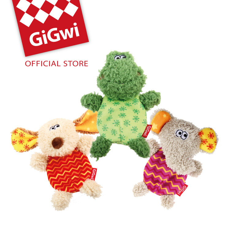 GiGwi Pull 'Me' Out Plush Hidden Dog Toy with Squeaker（Chick/Fox