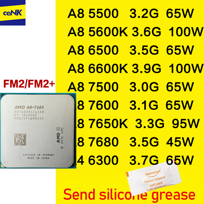 AMD A8-5500 5600K 6500 6600K 7500 7600 7650K FM2 Quad Core CPU Tập Trung