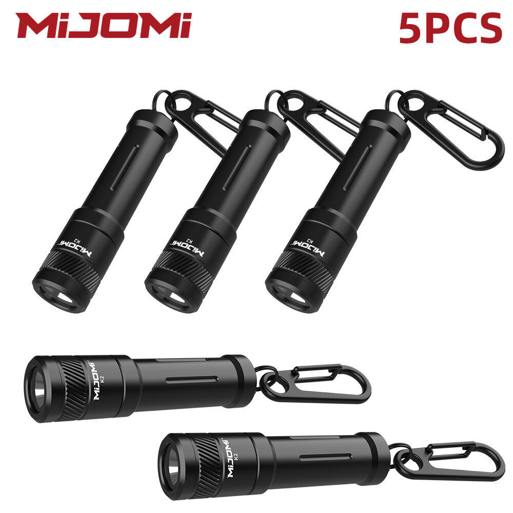 Mijomi Đèn Pin Mini Keychian K2 Đèn LED Samsung Sử Dụng 100Lumens Với Pin AAA Chống Nước IPX7 Đèn Pin LED Nhẹ Tiện Dụng Đèn Chìa Khóa