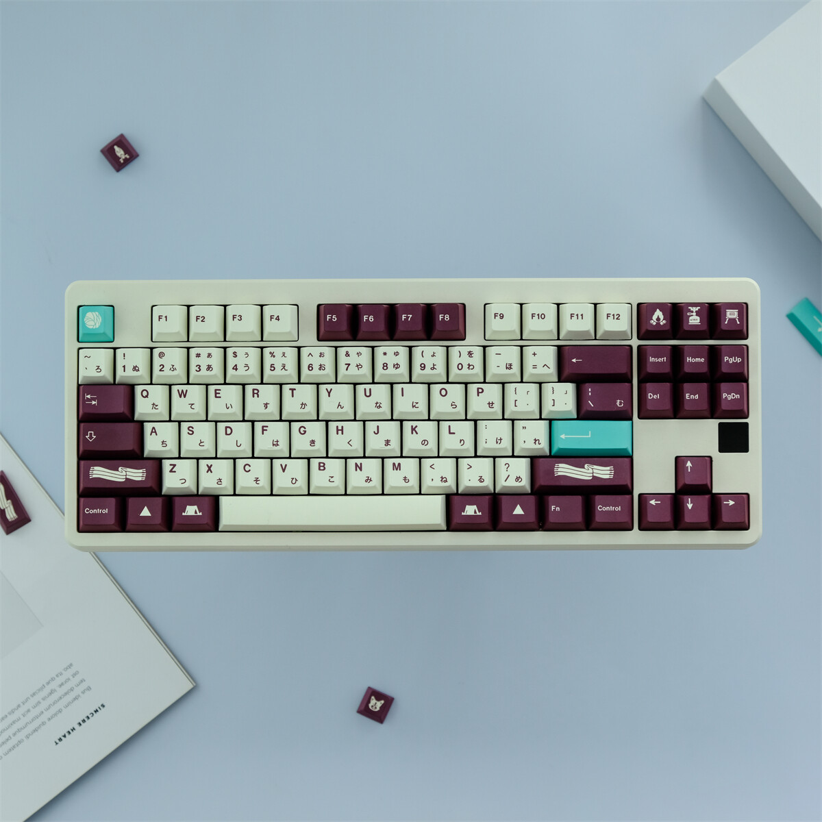 Gmk yuru keycap 129 phím cherry profile pbt năm mặt thăng hoa keycaps với 2u 1,75u shift cho công tắc cherry mx bàn phím cơ keychron/rk61/gk61/anne pro 2